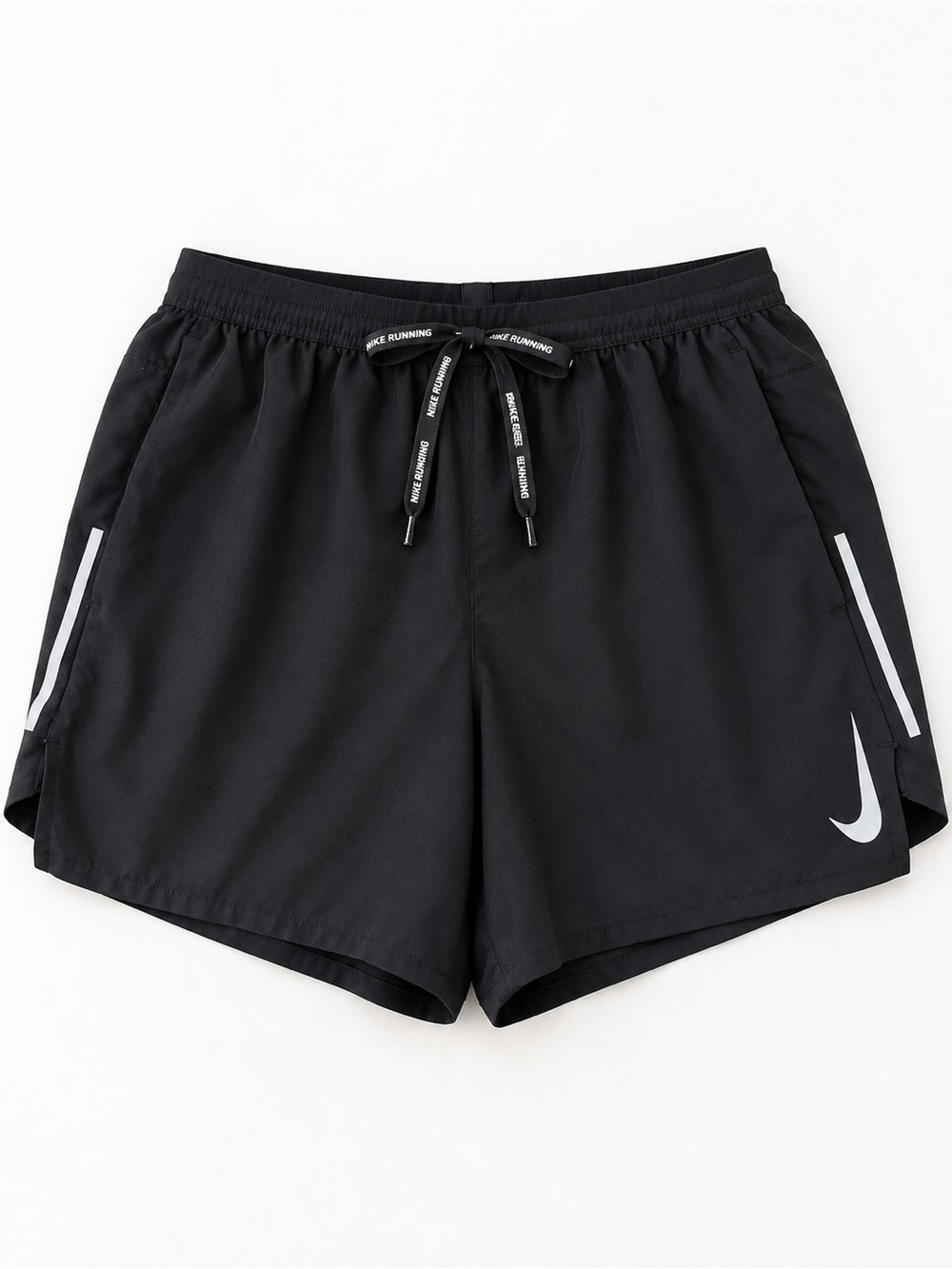 Nike Women’s Dri-FIT Black Reflective Lined Running Shorts Size M